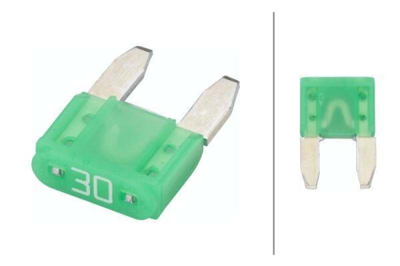 HELLA 8JS 728 596-851 Sicherung D 35 / Mini 30 A, grün, Set