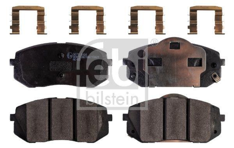 FEBI BILSTEIN 116410 Bremsbelagsatz mit Anbaumaterial f&uuml;r KIA