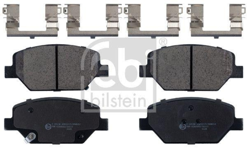 FEBI BILSTEIN 116248 Bremsbelagsatz mit Befestigungsmaterial f&uuml;r Vauxhall