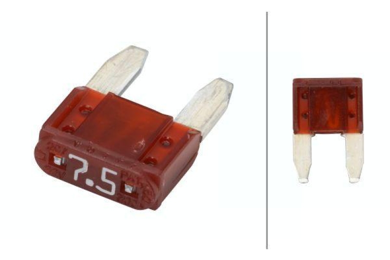 HELLA 8JS 728 596-891 Sicherung Mini, 7,5 A braun, Set