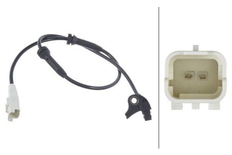 HELLA 6PU 009 106-371 Sensor, Raddrehzahl für P.S.A , weiss