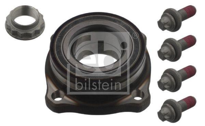 FEBI BILSTEIN 36751 Radlagersatz mit Achsmutter und Befestigungsschrauben f&uuml;r BMW