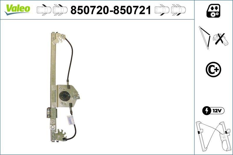 VALEO 850720 Fensterheber (o. Motor) vorne links CITROEN C3