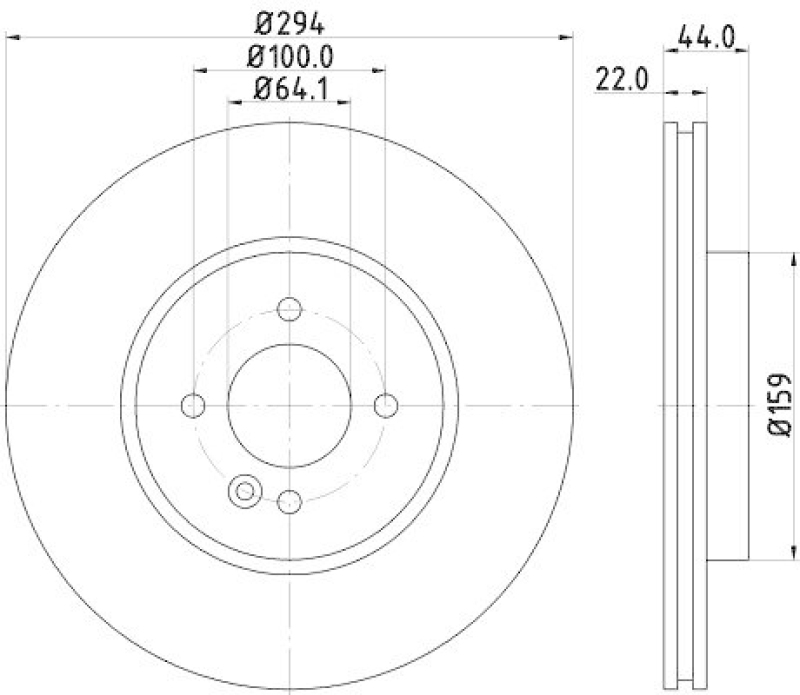 HELLA 8DD 355 115-871 Bremsscheibe f&uuml;r MINI