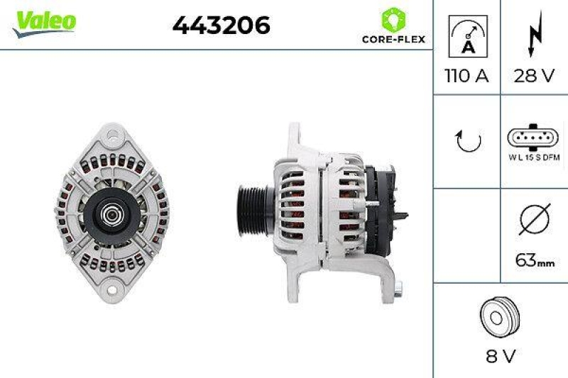 VALEO 443206 Generator Neu - ORIGINS