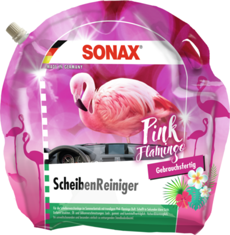 SONAX 03894410 Scheibenreiniger gebrauchsfertig Pink Flamingo 3L