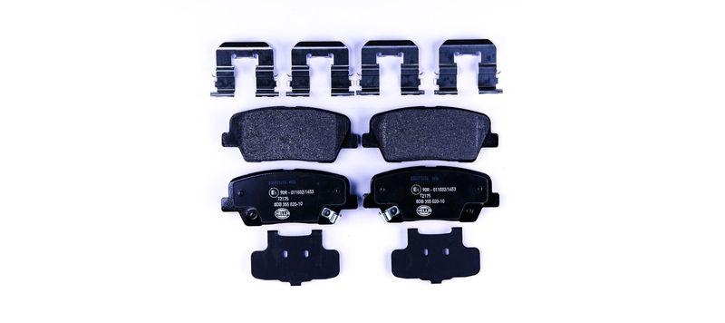 HELLA 8DB 355 020-101 Bremsbelagsatz, Scheibenbremsbelag f&uuml;r HYUNDAI/KIA