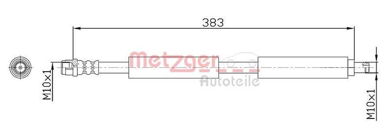 METZGER 4118574 Bremsschlauch f&uuml;r MB VA links/rechts