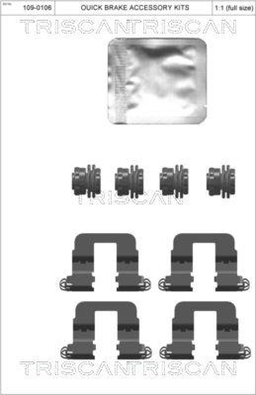 TRISCAN 8105 401621 Montagesatz, Scheibenbremsbelag f&uuml;r Honda
