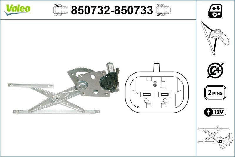 VALEO 850732 Fensterheber hinten links DAIHATSU TERIOS