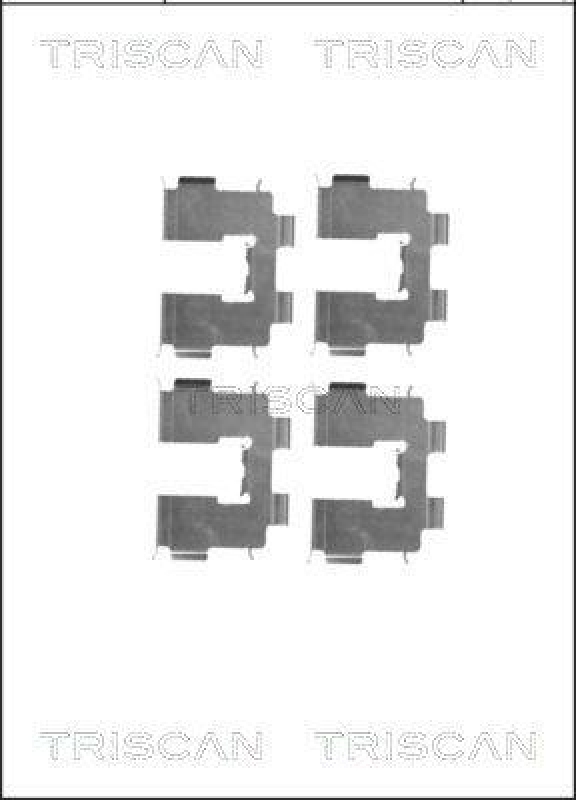 TRISCAN 8105 431627 Montagesatz, Scheibenbremsbelag f&uuml;r Hyundai