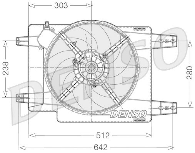 DENSO DER01011 K&uuml;hlerl&uuml;fter ALFA ROMEO 156 (932) 2.0 16V T.SPARK (932A2) (1997 - 2000)