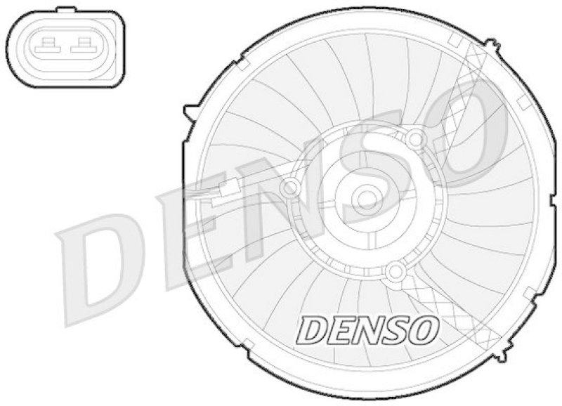 DENSO DER02003 Kühlerlüfter AUDI A6 (4B2, C5) 2.4 (1997 - 2005)