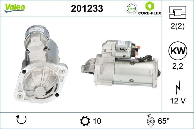 VALEO 201233 Starter - CORE-FLEX - HYUNDAI - KIA