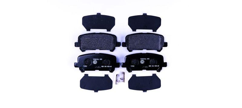 HELLA 8DB 355 020-601 Bremsbelagsatz, Scheibenbremsbelag f&uuml;r HONDA/ISUZU