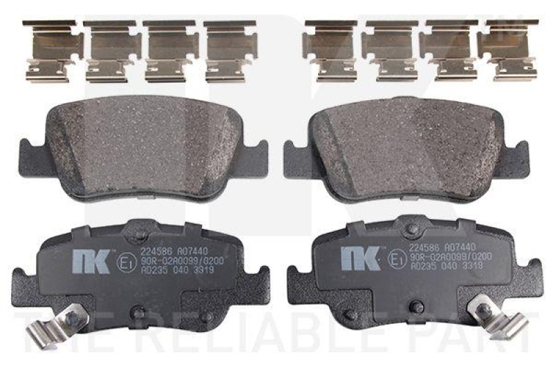 NK 224586 Bremsbelagsatz, Scheibenbremse f&uuml;r TOYOTA