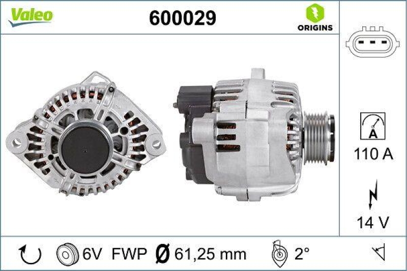 VALEO 600029 Generator Neu - ORIGINS