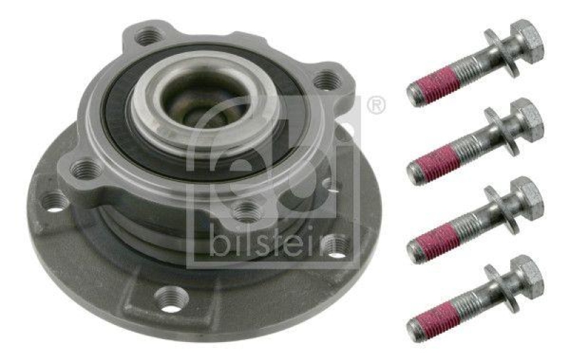 FEBI BILSTEIN 23371 Radlagersatz mit Radnabe, ABS-Impulsring und Befestigungsschrauben f&uuml;r BMW