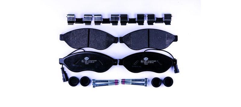 HELLA 8DB 355 020-651 Bremsbelagsatz, Scheibenbremsbelag für FIAT/P.S.A