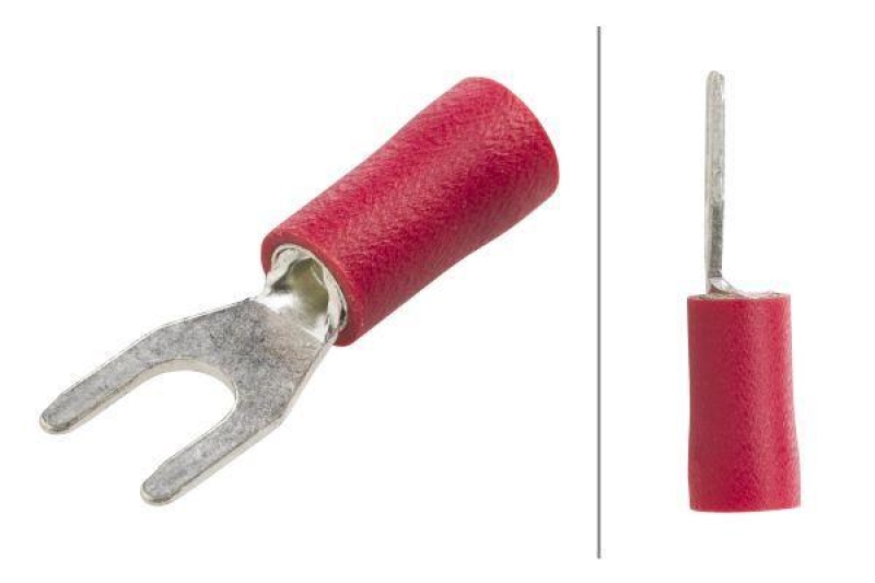 HELLA 8KW 744 777-003 Leitungsverbinder A 121 rot, Gabelverbinder