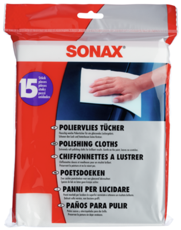 SONAX 04222000 Poliervliestücher 15 Stück