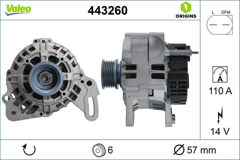 VALEO 443260 Generator Neu - ORIGINS