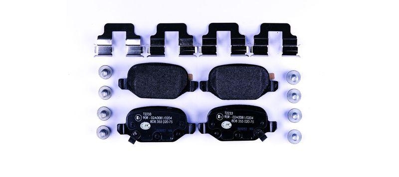 HELLA 8DB 355 020-751 Bremsbelagsatz, Scheibenbremsbelag f&uuml;r FIAT