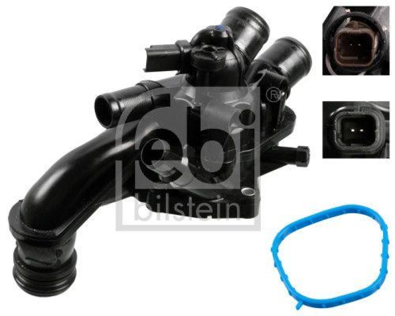 FEBI BILSTEIN 176935 Thermostat mit Sensor, Dichtung und Thermostat für Peugeot