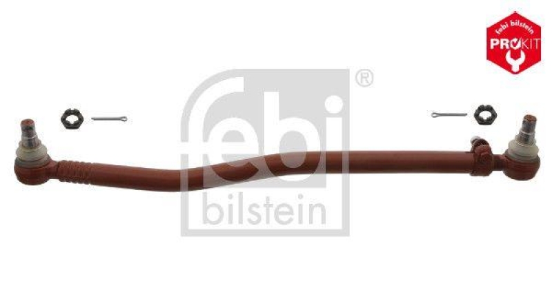 FEBI BILSTEIN 19339 Lenkstange mit Kronenmuttern und Splinten, vom Lenkgetriebe zur 1. Vorderachse f&uuml;r Mercedes-Benz