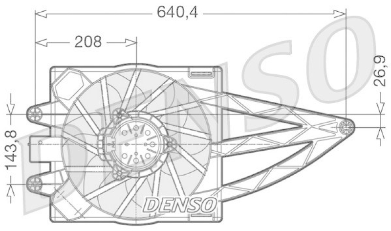 DENSO DER09019 Kühlerlüfter FIAT PANDA (169) 1.3 D Multijet 4x4 (2004 - )