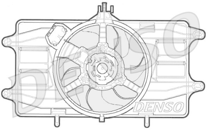 DENSO DER09020 Kühlerlüfter FIAT DOBLO (119) 1.2 (223AXA1A) (2001 - )