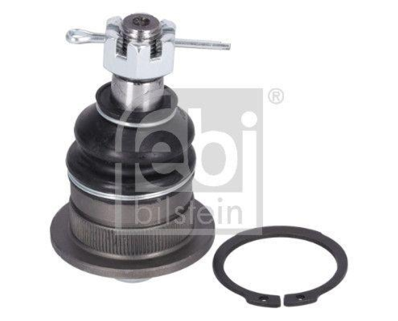FEBI BILSTEIN 41863 Traggelenk mit Kronenmutter, Splint und Sicherungsring für HYUNDAI