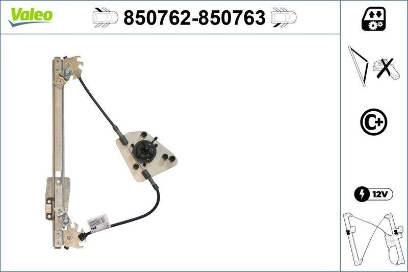 VALEO 850762 Fensterheber (ohne Motor) hinten links KIA