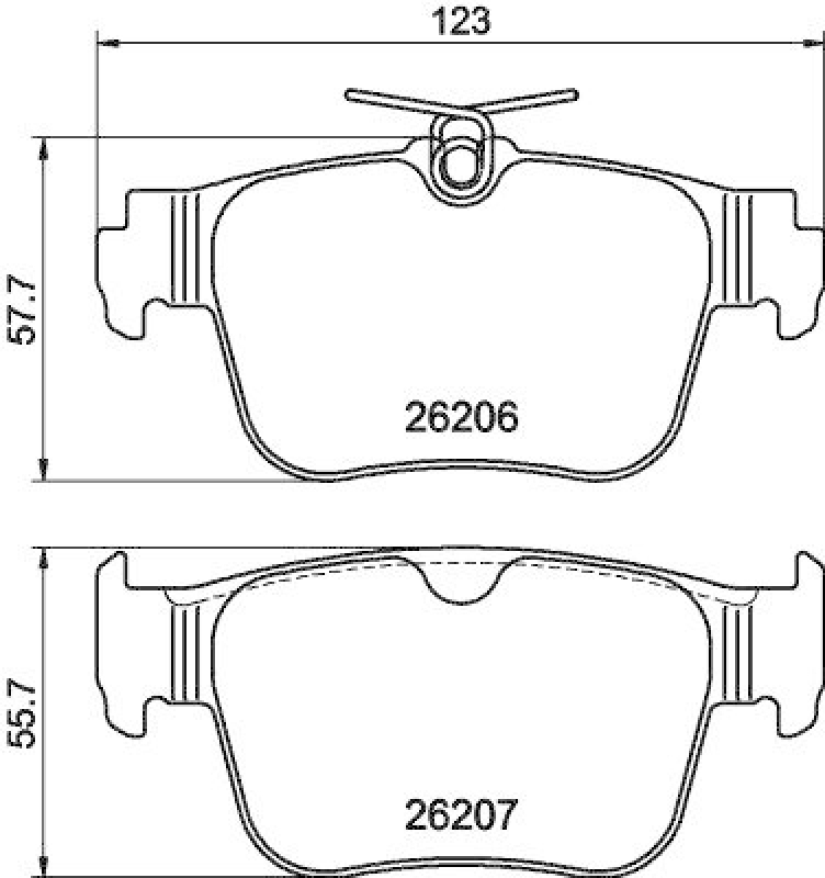 HELLA 8DB 355 040-851 Scheibenbremsbelagsatz
