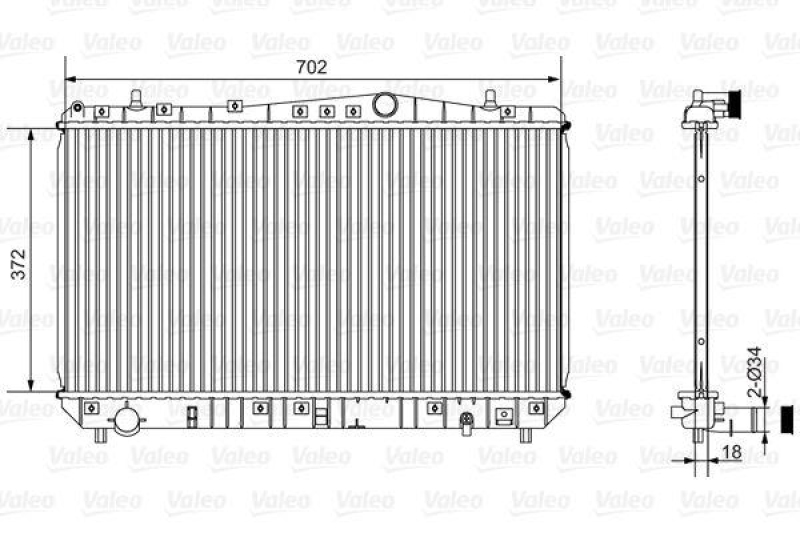 VALEO 701528 Motork&uuml;hler FIAT 132 2.0