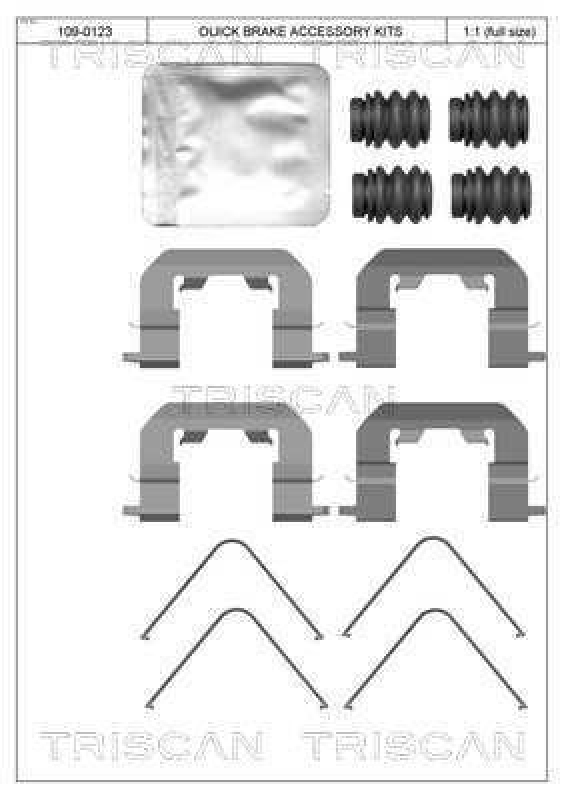 TRISCAN 8105 431662 Montagesatz, Scheibenbremsbelag f&uuml;r Kia