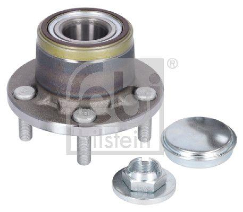 FEBI BILSTEIN 178021 Radlagersatz mit Radnabe, ABS-Impulsring und Anbaumaterial f&uuml;r Ford