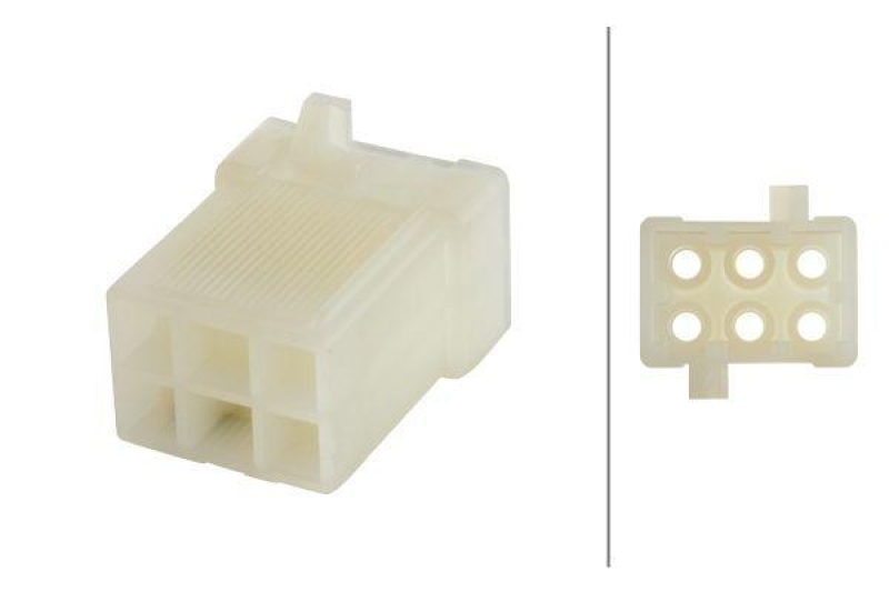 HELLA 8KW 744 855-003 Steckgehäuse B 113 6 polig, -> 2,5 mm²