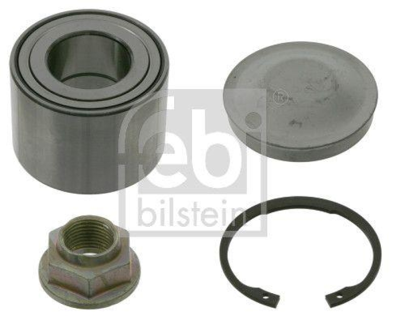 FEBI BILSTEIN 22864 Radlagersatz mit Antriebswellenschraube, Sicherungsring und Staubkappe f&uuml;r Renault