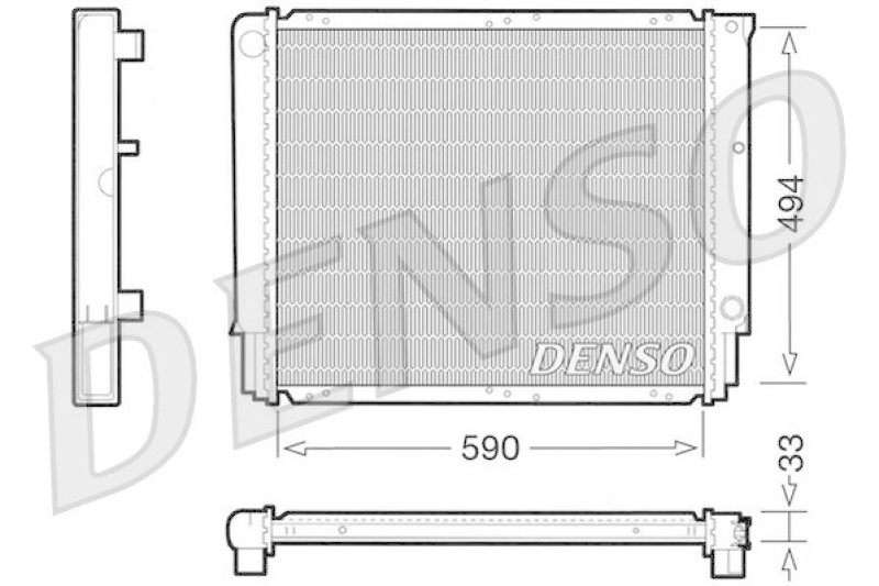 DENSO DRM33050 K&uuml;hler VOLVO 940 II Estate (945) 2.3 Turbo (1994 - 1998)