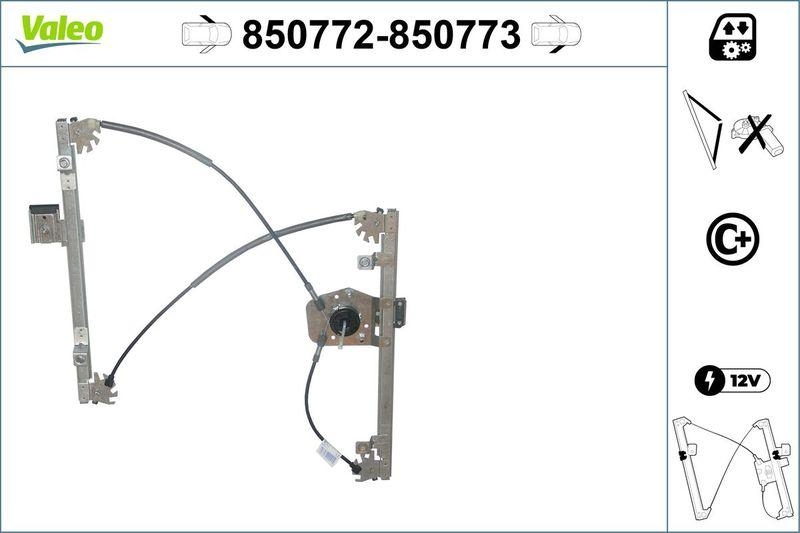 VALEO 850772 Fensterheber (o. Motor) vorne links OPEL CORSA