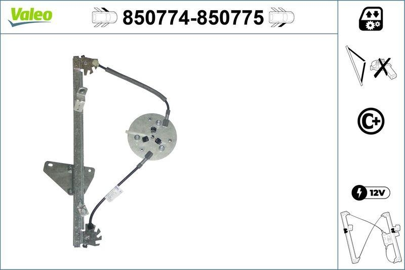 VALEO 850774 Fensterheber (o. Motor) vorne links OPEL CORSA