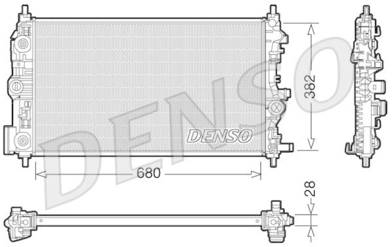 DENSO DRM20009 Kühler OPEL ASTRA