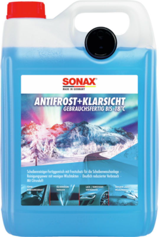 4x SONAX 01345000 Antifrost + Klarsicht bis -18°C Citrus 5L