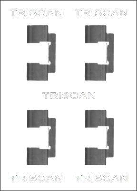 TRISCAN 8105 801001 Montagesatz, Scheibenbremsbelag f&uuml;r Chrysler