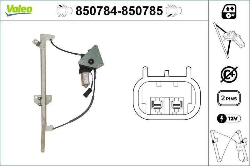 VALEO 850784 Fensterheber hinten links RENAULT ESPACE