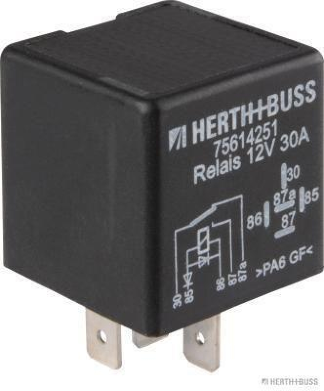 HERTH+BUSS 75614251 Relais, Arbeitsstrom 12 V, 20 A, 5 pins