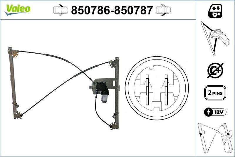 VALEO 850786 Fensterheber vorne links RENAULT CLIO