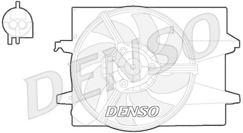 DENSO DER10004 Kühlerlüfter FORD FIESTA V (JH_, JD_) 1.3 (2001 - 2008)