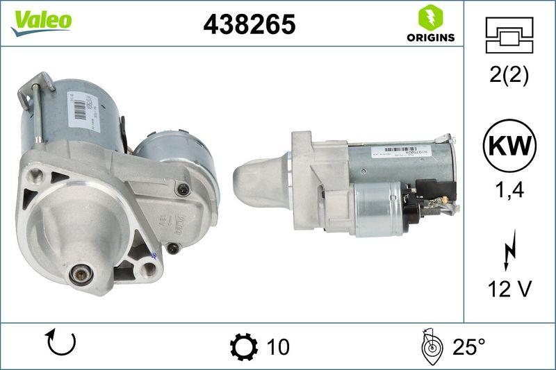 VALEO 438265 Starter Neu - ORIGINS